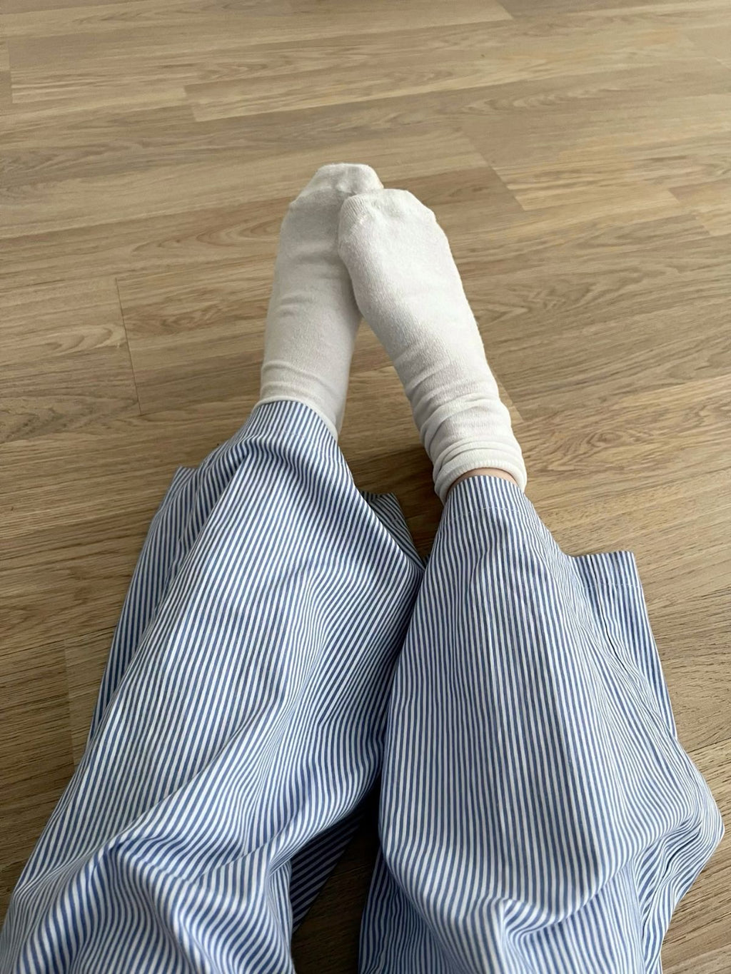 unisex blue wave stripped pants