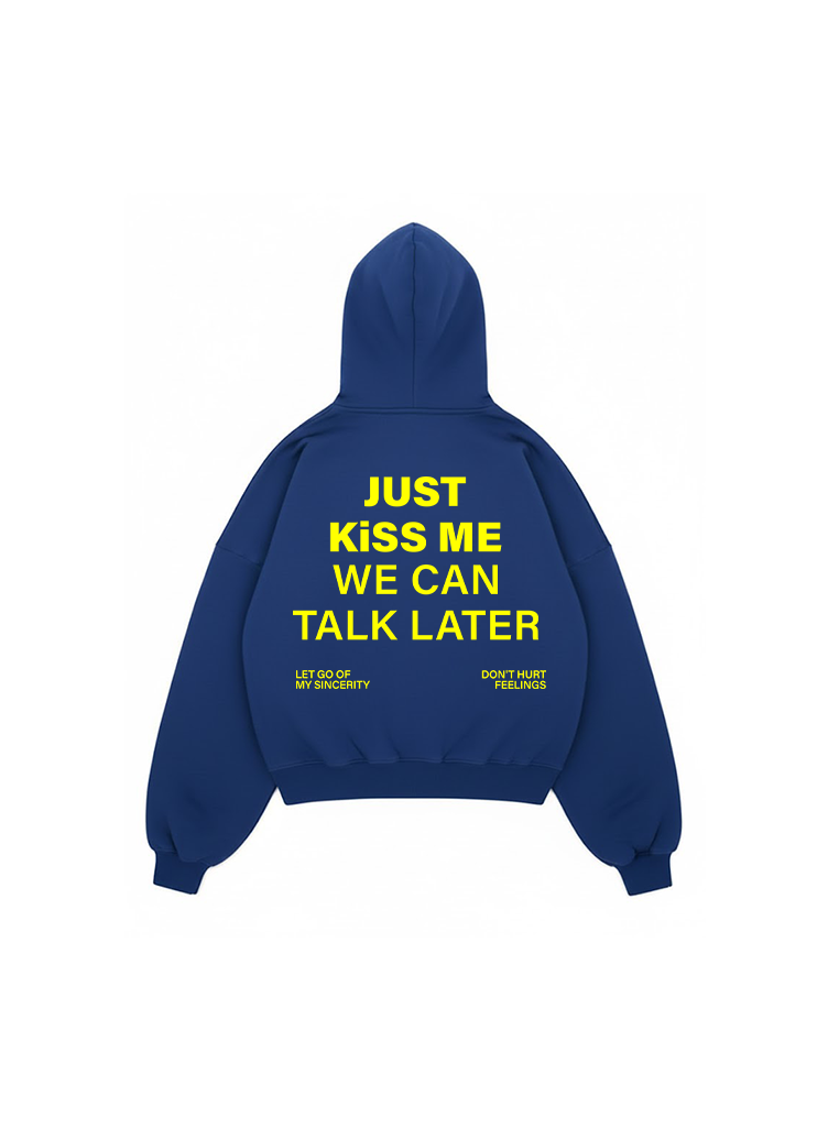 just kiss me zipper hoodie