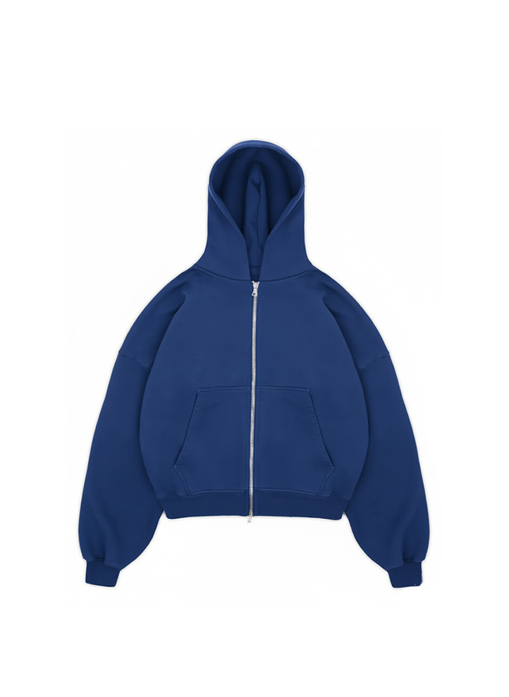royal blue zipper hoodie