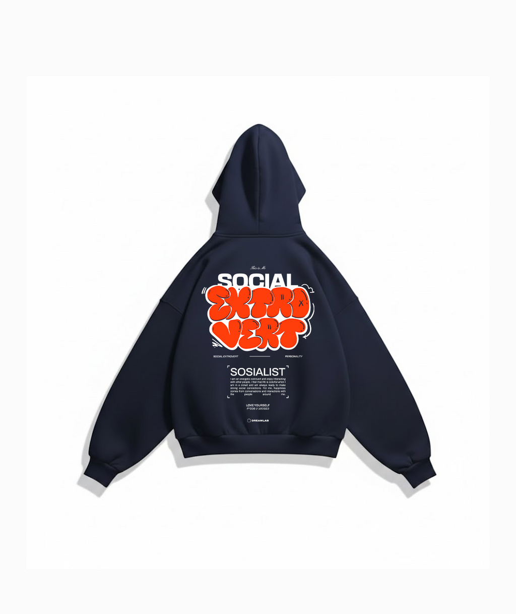 Social introvert hoodie