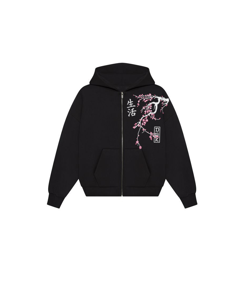 sakura zip up hoodie